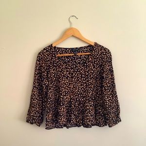 New Look Animal Print Top Size 6